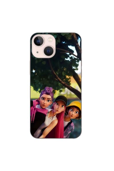 OEM Husa compatibila cu Apple iPhone 13 Mini Silicon Gel Tpu Model KPop Demon...