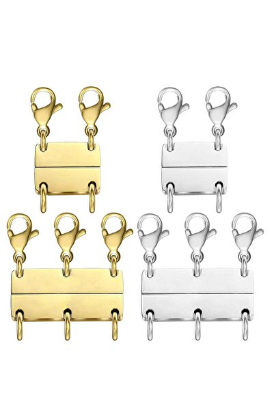 Arabest Magnetic Necklace Clasps,Multi-Layering,Gold and Silver,Detangler Sep...