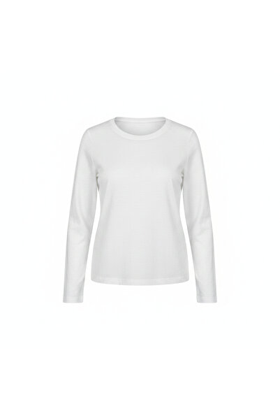 Genaric Women's Essential White Long Sleeve Cotton Top