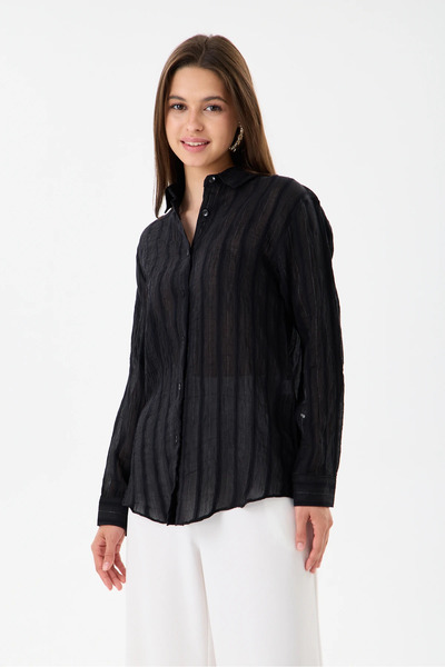 Reji Glittered Striped Shirt