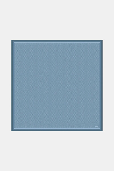 Vakko MAVİ MONOGRAM TWILL EŞARP