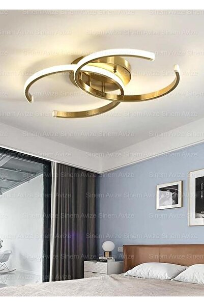 Elektroyou Sonya Eskitme Plafonyer Modern Salon Mutfak Hol Beyaz Ledli 2'li A...