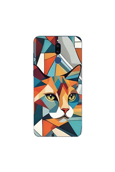 OEM Husa compatibila cu Huawei Mate 10 Lite Silicon Gel Tpu Model Cubic Cat Art