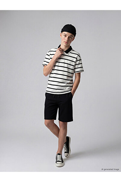 LC Waikiki Esvab • Modern & Distinctive Striped Boys' Shorts Set