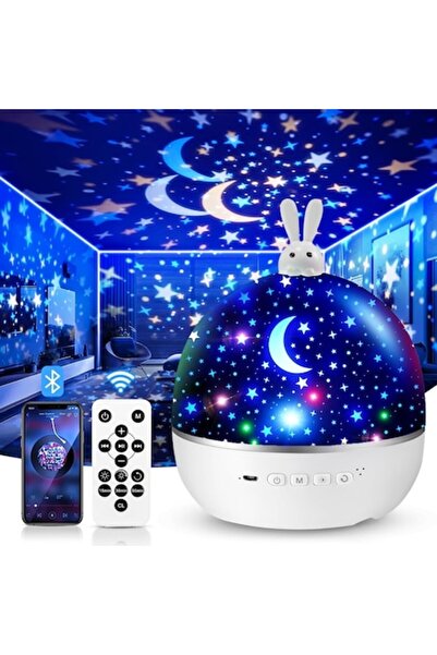 ONE Proiector de stele pentru copii Fire, 15 filme, Bluetooth, LED, Telecoman...