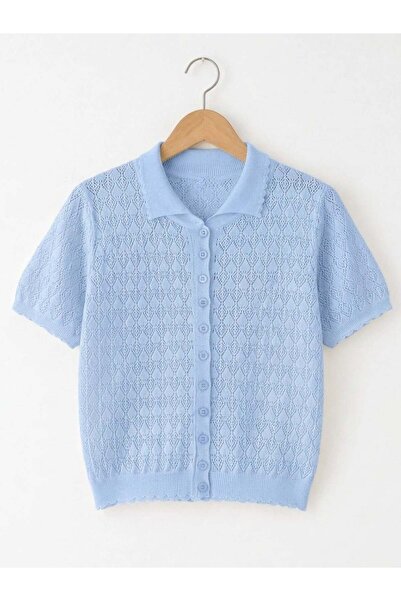 Retrobird Lora Lace Summer Knitwear Women's Blue