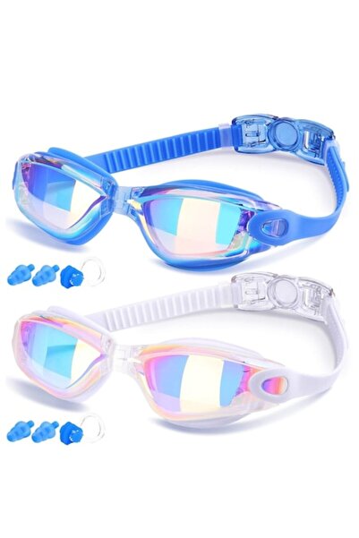 COOLOO Ochelari de înot, set de 2, anti-aburire, protecție UV, lentile HD, cu...