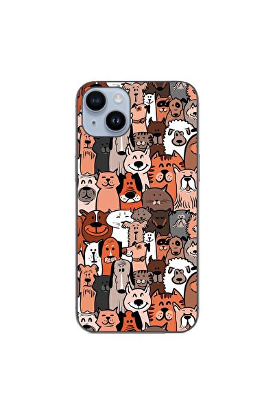 OEM Husa compatibila cu Apple iPhone 15 Plus Silicon Gel Tpu Model Caini si P...