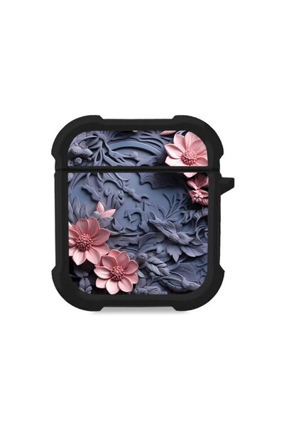 Sonique Θήκη Σιλικόνης 3D Flower Series για AirPods 1/2 Ροζ 02