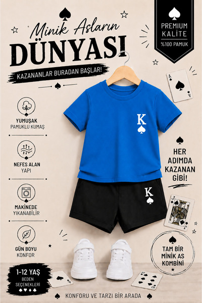 OVERMAX K♠ KMAÇA Dječji set sa printom – majica i šorts 2-dijelna kombinacija...
