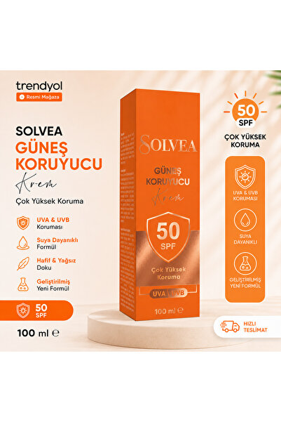 Solvea SPF 50+ Çok Yüksek Koruma 100ML Güneş Kremi