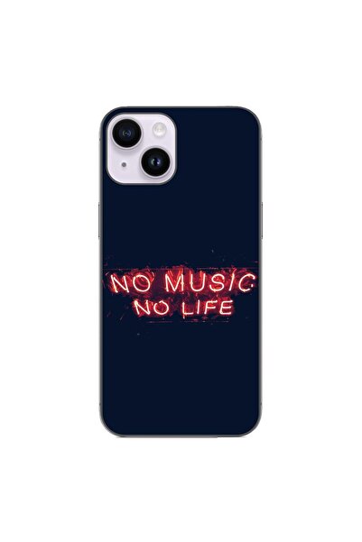 OEM Θήκη συμβατή με Apple iPhone 14 Σιλικόνης Gel TPU Μοντέλο No Music No Life