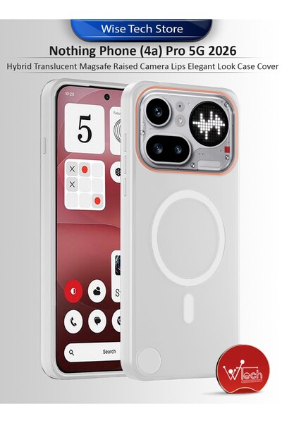 Wtech Nothing Phone (4a) Pro 5G 2026 Hybrid Translucent Magsafe with Magnetic...