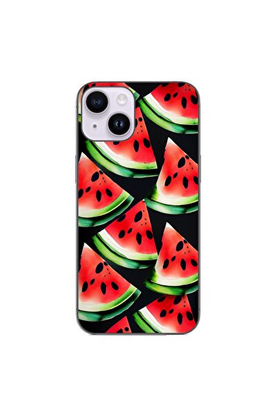 OEM Husa compatibila cu Apple iPhone 15 Silicon Gel Tpu Model Watermelon Slices