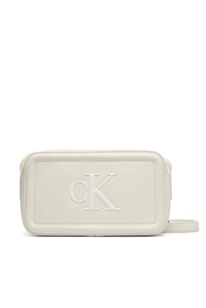 Calvin Klein BOLD CK CAMERA BAG BEYAZ KADIN ÇAPRAZ ÇANTA
