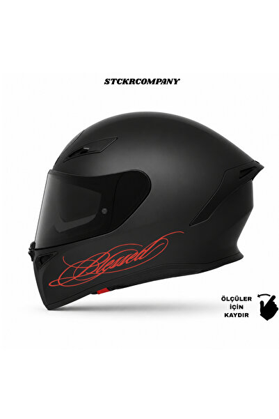 STCKRCO Blessed Yazı Sticker | Blessed Kask Stickerı | Kask & Grenaj Uyumlu P...