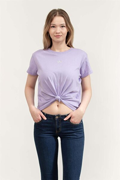 Dkny Kadın Bisiklet Yaka T-Shirt Çok Renkli