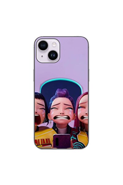 OEM Husa compatibila cu Apple iPhone 15 Silicon Gel Tpu Model KPop Demon Hunt...