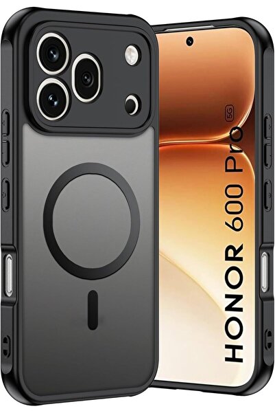 m.tk moveteck Honor 600 Pro 5G Uyumlu Kılıf Kamera Çevresi Korumalı Mat Siyah...