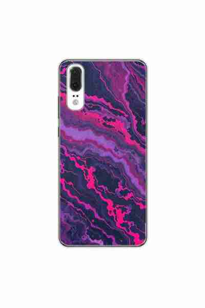 OEM Husa compatibila cu Huawei P20 Silicon Gel Tpu Model Midnight Rose Marble