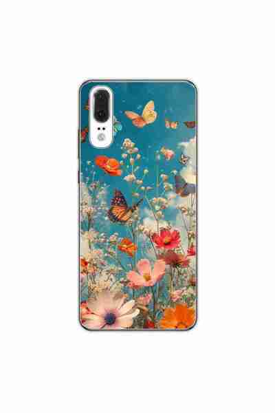 OEM Θήκη συμβατή με Huawei P20 από σιλικόνη gel TPU με σχέδιο λουλουδιών και ...