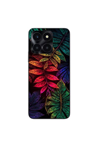 OEM Husa compatibila cu Honor X6a Silicon Gel Tpu Model Minmal Neon Leaves Pa...
