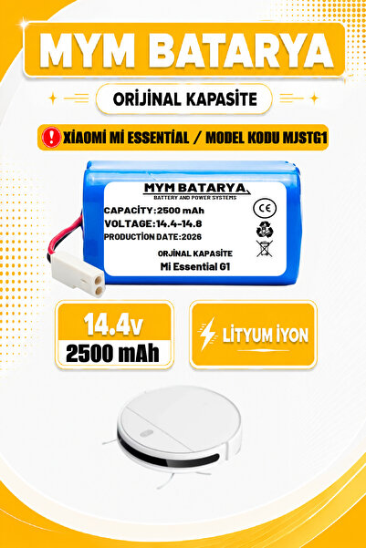 MYM BATARYA Xiaomi Mi Vacuum Mop G1 2in1 Essential Uyumlu Akıllı Robot Süpürg...