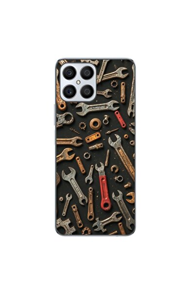 OEM Husa compatibila cu Honor X8 4G Silicon Gel Tpu Model Mechanic Tools Pattern