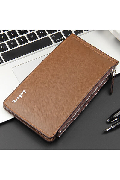 baellerry Men Long Wallet Crossgrain PU Leather Multi Card Slots Zipper Purse...