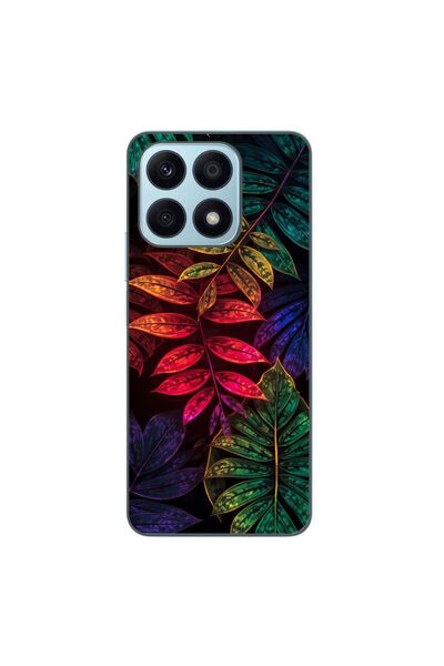 OEM Husa compatibila cu Honor X8a Silicon Gel Tpu Model Minmal Neon Leaves Pa...