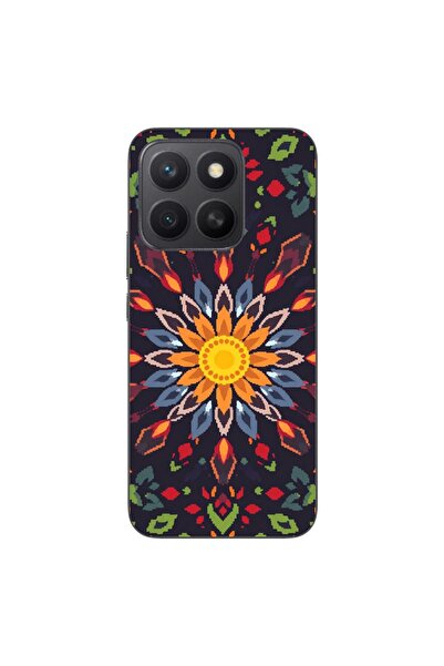 OEM Case compatible with Honor X8c Silicon Gel Tpu Pattern Pixel Art Sun Mystery