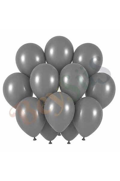 BeySüS Smoke Color Latex Retro Balloons (30 cm) - 12 Pieces