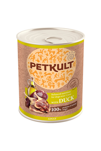 PetKult Hrana umeda pentru caini Adult cu rata 800 g
