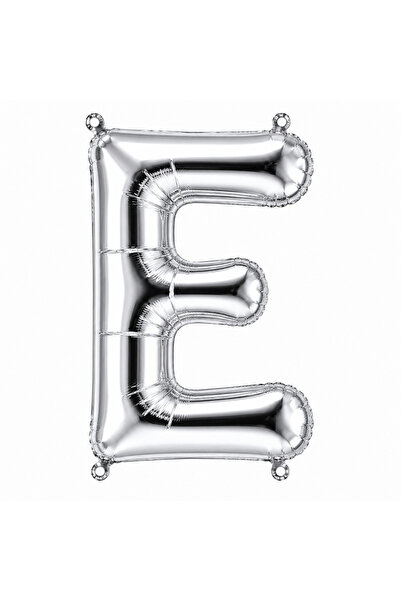 BeySüS Letter E Foil Balloon Silver Color (76 cm)