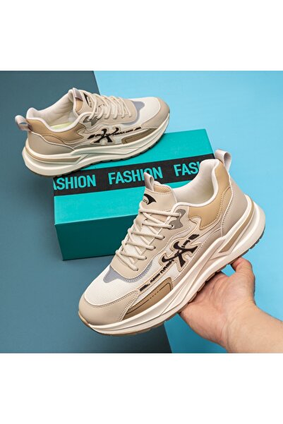 Modlet.ro Men's beige lace-up sneakers ION1