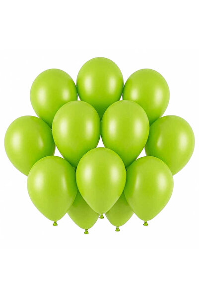 BeySüS Light Green Color Latex Pastel Balloon (30 cm) - 12 Pieces