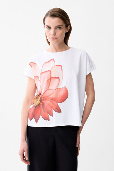 adL Ekru Baskılı T-shirt