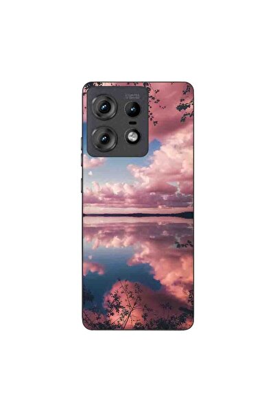 OEM Husa compatibila cu Motorola Edge 50 Pro Silicon Gel Tpu Model Pink Clouds