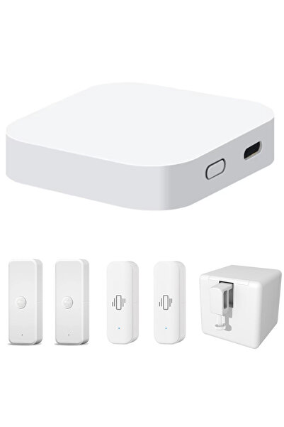 UnderShop Set Smart Home cu Hub Gateway WiFi Zigbee Bluetooth, 1 Buton Inteli...