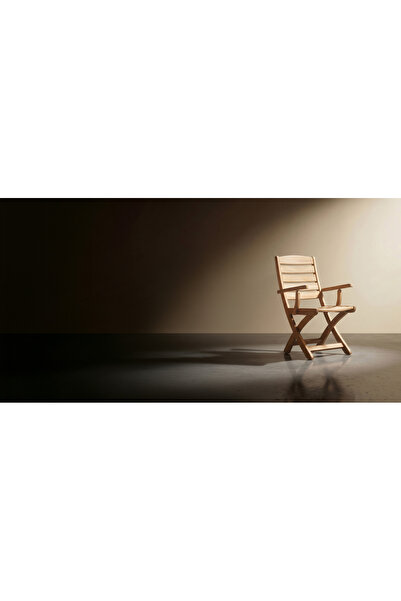 Root Art Mirage Iroko Ahşap Katlanır Kollu Bahçe-Balkon Sandalye