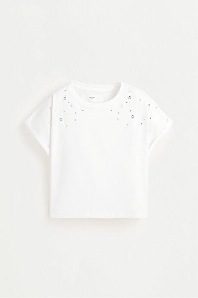 LEFTIES Zımbalı ve halka detaylı t-shirt