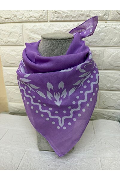 sema aksesuar Leaf and Polka Dot Patterned Scarf Bandana - Gift