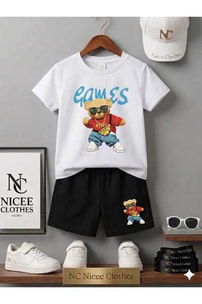NC Nicee Clothes LETNJA DEČJA MAJICA I KRATKE HLAČE UNISEKS (IGRE, NAOČARE, I...