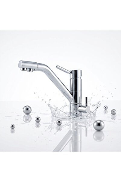 Elysar Baterie Bucatarie 3 in 1 pentru Filtru Apa, Elysar®, din Otel Inoxidabil Premium, Robinet Chiuveta cu Functie de Filtrare si Apa Menajera, Anti-coroziune si Anti-Rugina,