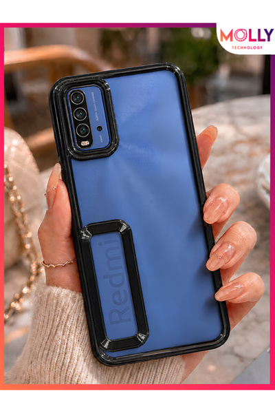 Molly REDMİ 9T İçin Kenarları Metalik Siyah Lens Koruyuculu Lou Lazer Şeffaf ...