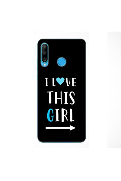 OEM Husa compatibila cu Huawei P30 Lite Silicon Gel Tpu Model Cupluri I love ...