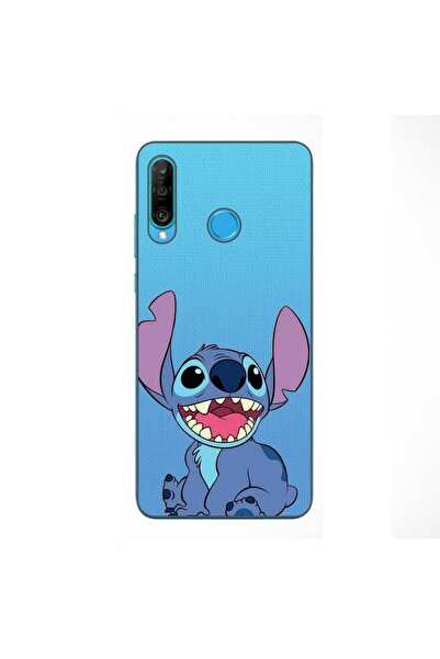 OEM Θήκη συμβατή με Huawei P30 Lite Σιλικόνης Gel TPU με σχέδιο Ραφής Μπλε