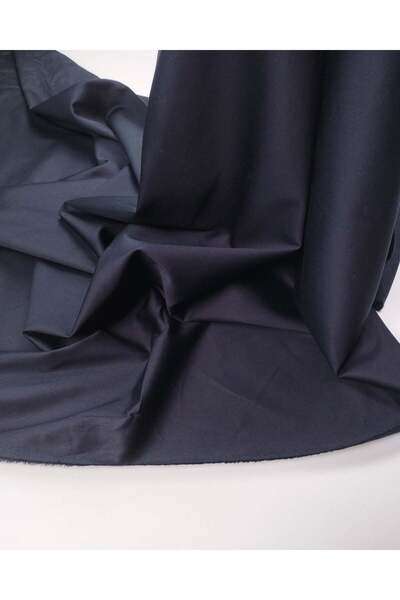 Kumaş Parça Navy Blue Cotton Satin Fabric Slightly Shiny and Durable for Pant...