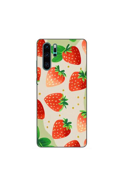 OEM Husa compatibila cu Huawei P30 Pro Silicon Gel Tpu Model Capsuni Pattern