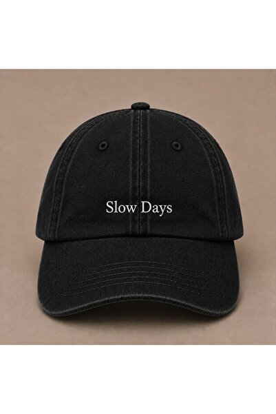 WeavedCo Slow Days Embroidered Vintage Washed Cap Hat